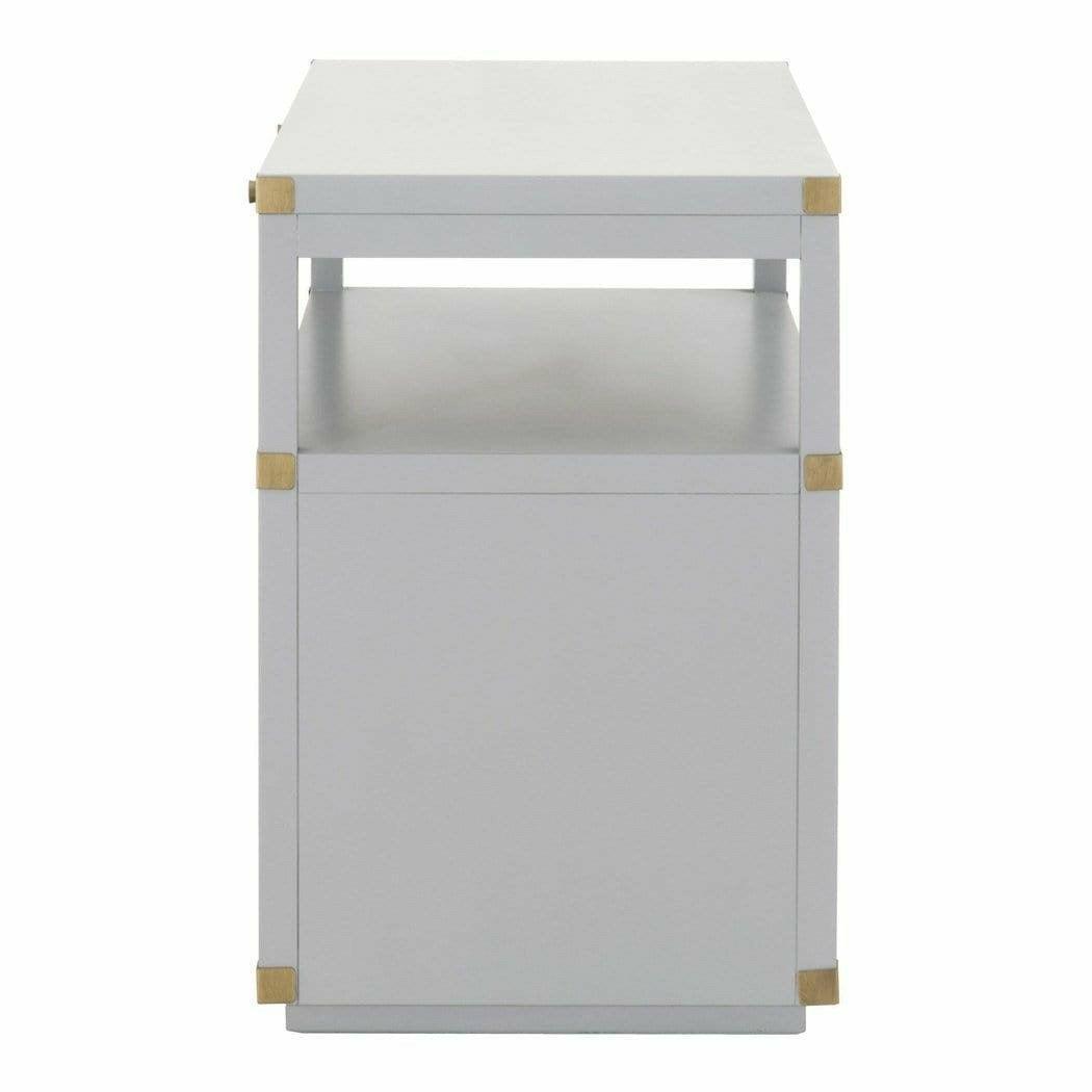 Bradley 2 Drawers Gray Nightstand With Pull Out Tray Nightstands Sideboards and Things By Essentials For Living