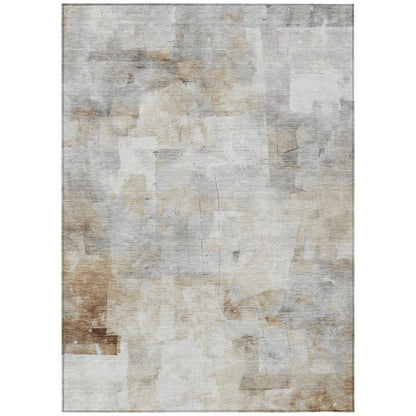 LOOMLAN Rugs Braeain Ivory Washable Indoor-Outdoor Rug
