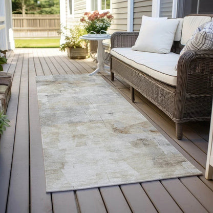 LOOMLAN Rugs Braeain Ivory Washable Indoor-Outdoor Rug