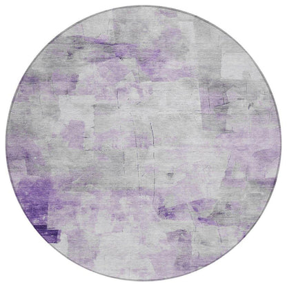 LOOMLAN Rugs Braeain Purple Washable Indoor-Outdoor Rug