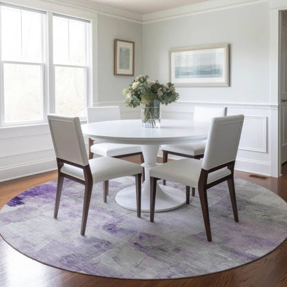 LOOMLAN Rugs Braeain Purple Washable Indoor-Outdoor Rug