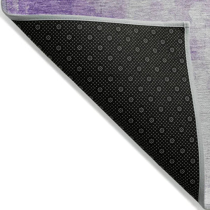 LOOMLAN Rugs Braeain Purple Washable Indoor-Outdoor Rug