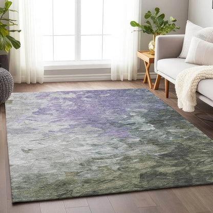 LOOMLAN Rugs Braearis Lavender Washable Indoor-Outdoor Rug
