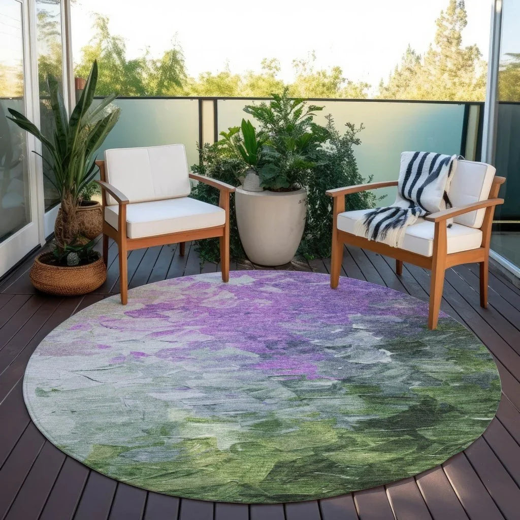 Braearis Purple Washable Indoor - Outdoor Rug - LOOMLAN - LOOMLAN Rugs - Outdoor Rugs