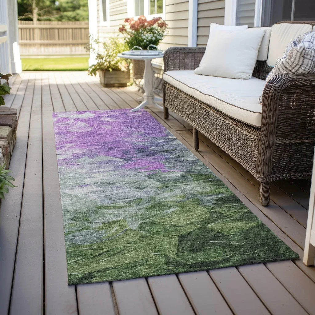 Braearis Purple Washable Indoor - Outdoor Rug - LOOMLAN - LOOMLAN Rugs - Outdoor Rugs