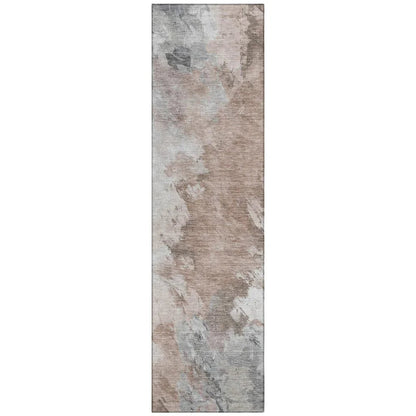LOOMLAN Rugs Braeas Brown Washable Indoor-Outdoor Rug
