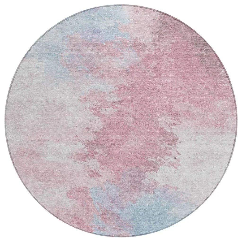 LOOMLAN Rugs Braeas Pink Washable Indoor-Outdoor Rug