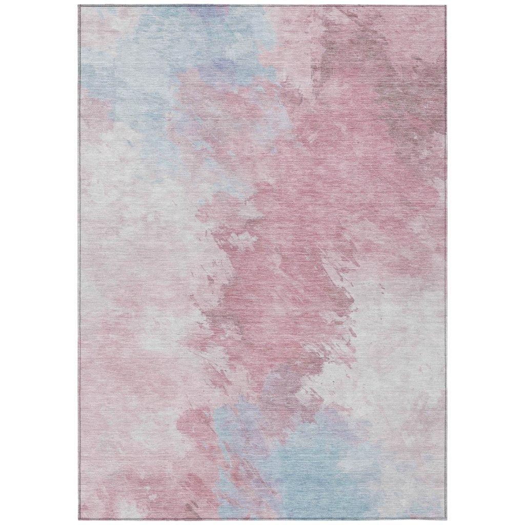 LOOMLAN Rugs Braeas Pink Washable Indoor-Outdoor Rug