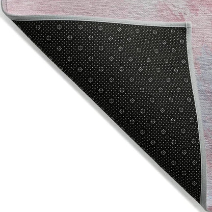 LOOMLAN Rugs Braeas Pink Washable Indoor-Outdoor Rug