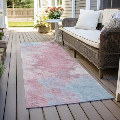 LOOMLAN Rugs Braeas Pink Washable Indoor-Outdoor Rug