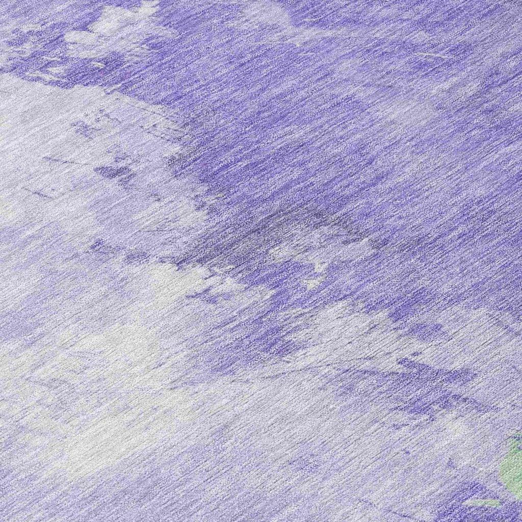 LOOMLAN Rugs Braeas Purple Washable Indoor-Outdoor Rug