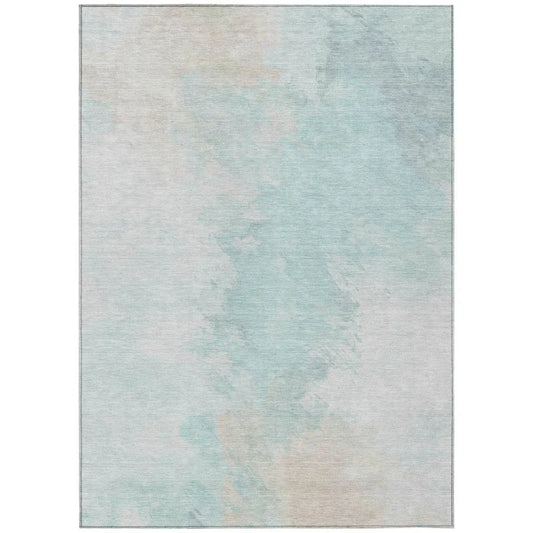 LOOMLAN Rugs Braeas Seafoam Washable Indoor-Outdoor Rug