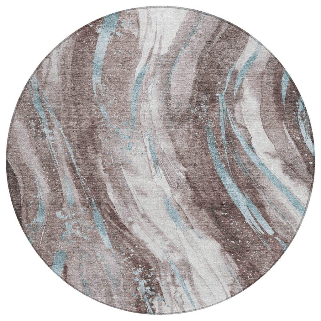 Braeon Brown Washable Indoor - Outdoor Rug - LOOMLAN - LOOMLAN Rugs - Outdoor Rugs