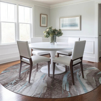 Braeon Brown Washable Indoor - Outdoor Rug - LOOMLAN - LOOMLAN Rugs - Outdoor Rugs