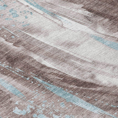 Braeon Brown Washable Indoor - Outdoor Rug - LOOMLAN - LOOMLAN Rugs - Outdoor Rugs