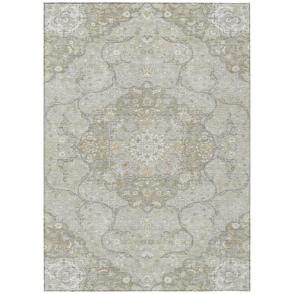 LOOMLAN Rugs Braeor Brown Washable Indoor-Outdoor Rug