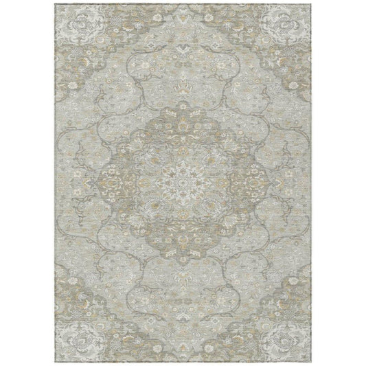 LOOMLAN Rugs Braeor Brown Washable Indoor-Outdoor Rug