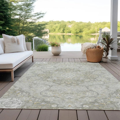 LOOMLAN Rugs Braeor Brown Washable Indoor-Outdoor Rug