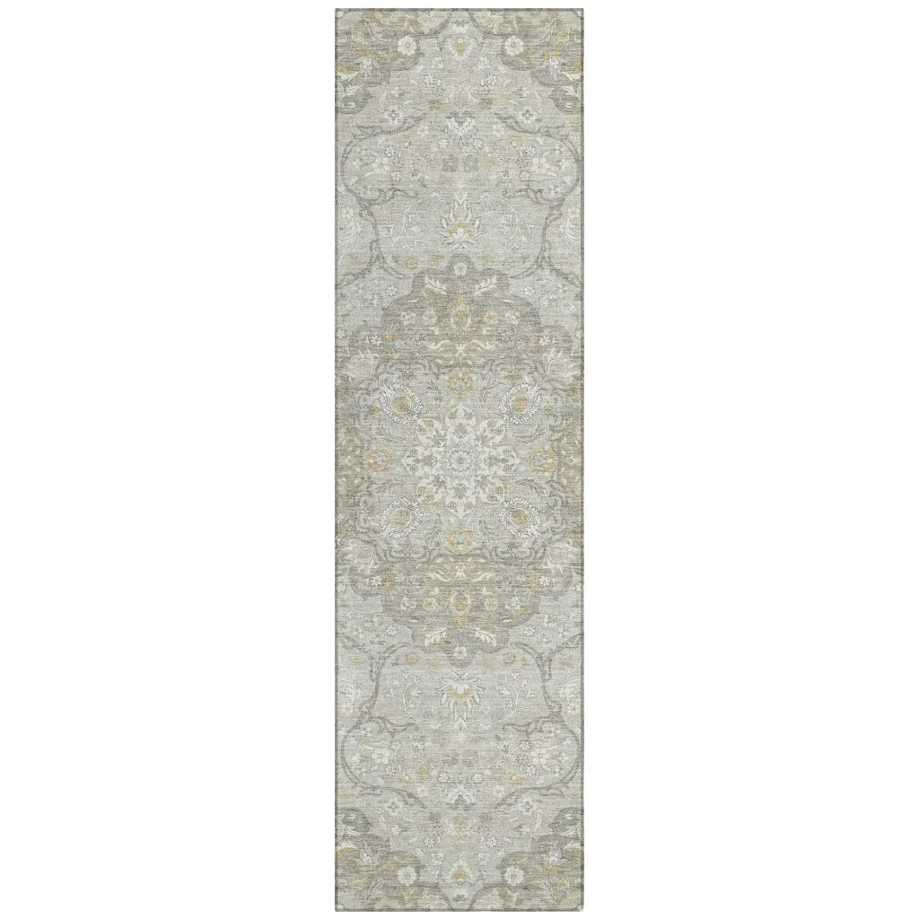 LOOMLAN Rugs Braeor Brown Washable Indoor-Outdoor Rug
