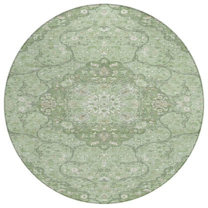 LOOMLAN Rugs Braeor Green Washable Indoor-Outdoor Rug