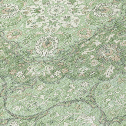 LOOMLAN Rugs Braeor Green Washable Indoor-Outdoor Rug