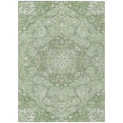 LOOMLAN Rugs Braeor Green Washable Indoor-Outdoor Rug