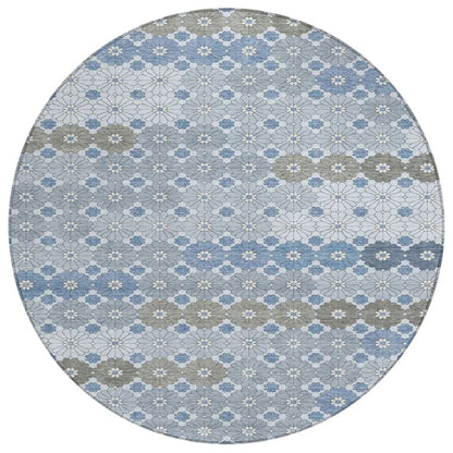 LOOMLAN Rugs Braeyn Blue Washable Indoor-Outdoor Rug