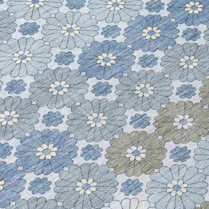 LOOMLAN Rugs Braeyn Blue Washable Indoor-Outdoor Rug
