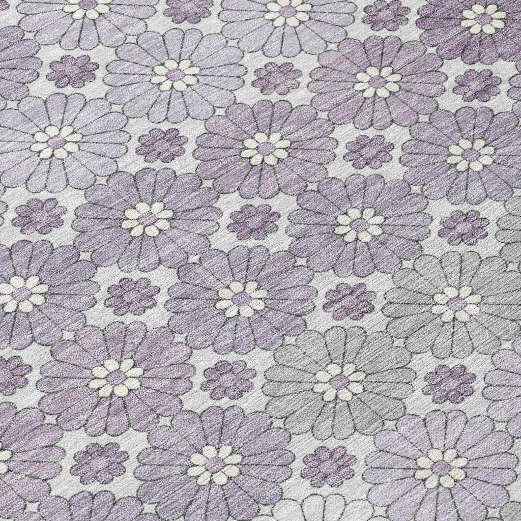 LOOMLAN Rugs Braeyn Purple Washable Indoor-Outdoor Rug