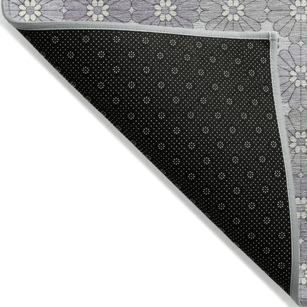 LOOMLAN Rugs Braeyn Purple Washable Indoor-Outdoor Rug