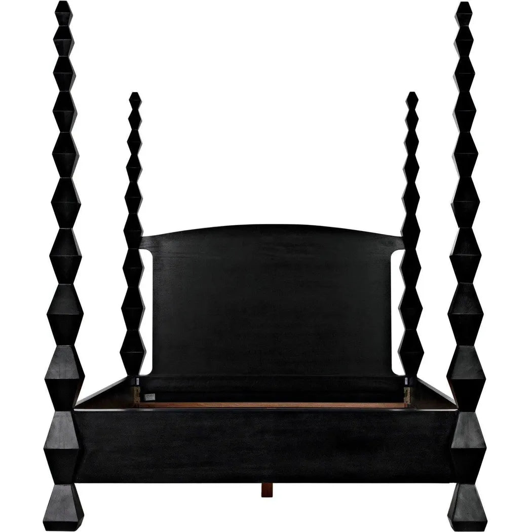 Noir Brancusi Black Wooden Bed Frame