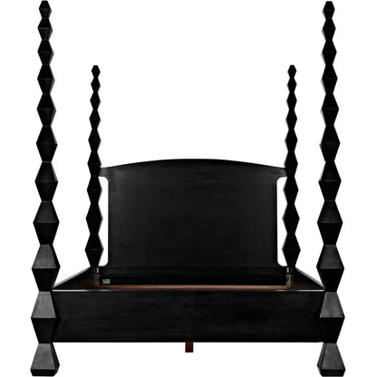 Noir Brancusi Black Wooden Bed Frame