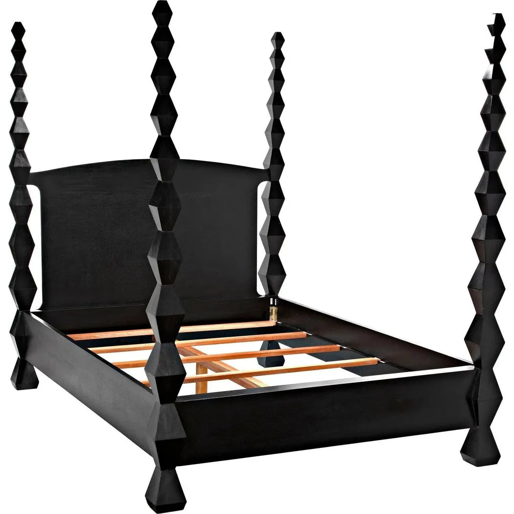 Noir Brancusi Black Wooden Bed Frame