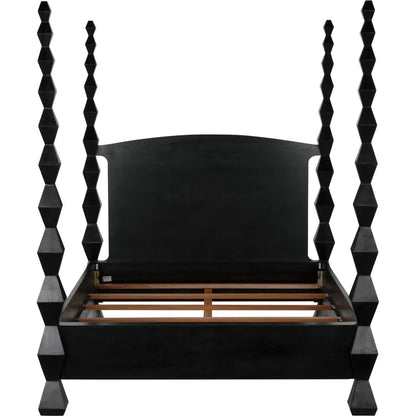 Noir Brancusi Black Wooden Bed Frame