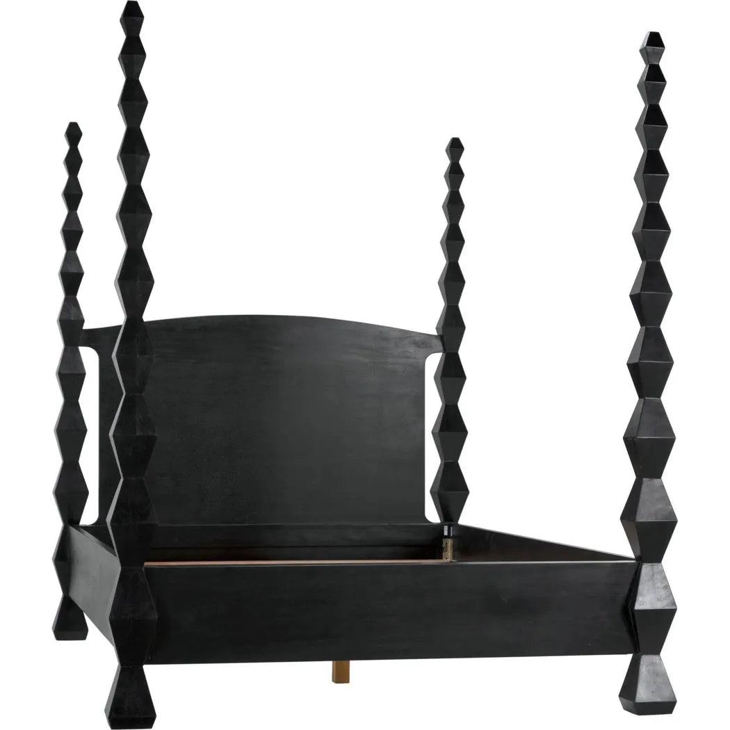 Noir Brancusi Black Wooden Bed Frame