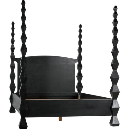 Noir Brancusi Black Wooden Bed Frame