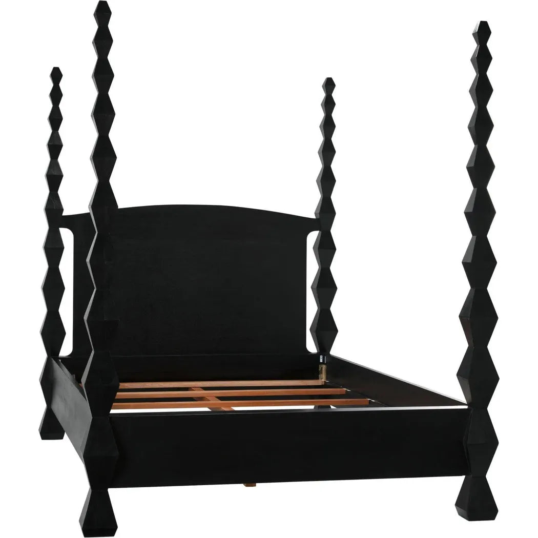 Noir Brancusi Black Wooden Bed Frame