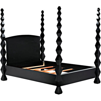 Noir Brancusi Black Wooden Bed Frame
