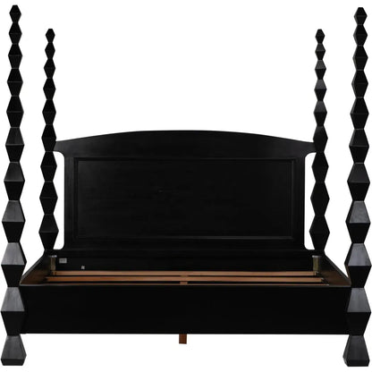 Noir Brancusi Black Wooden Bed Frame
