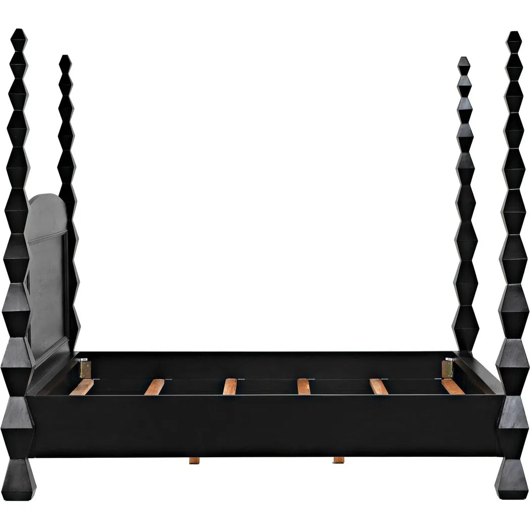 Noir Brancusi Black Wooden Bed Frame