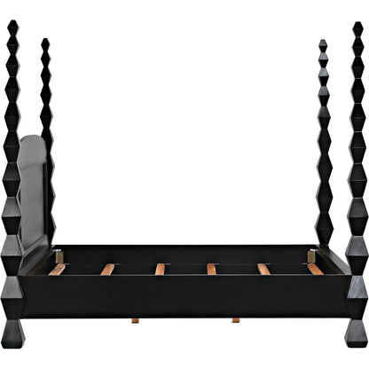 Noir Brancusi Black Wooden Bed Frame