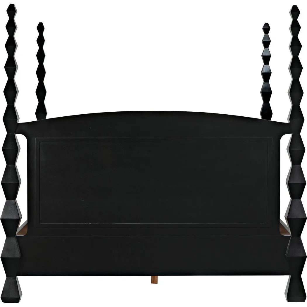 Noir Brancusi Black Wooden Bed Frame