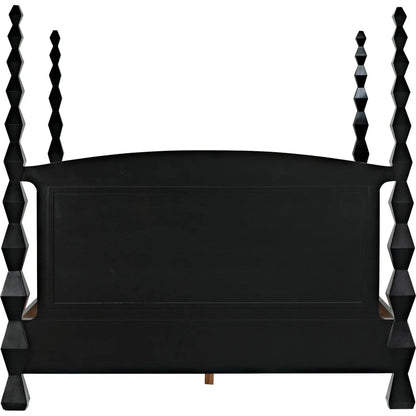 Noir Brancusi Black Wooden Bed Frame