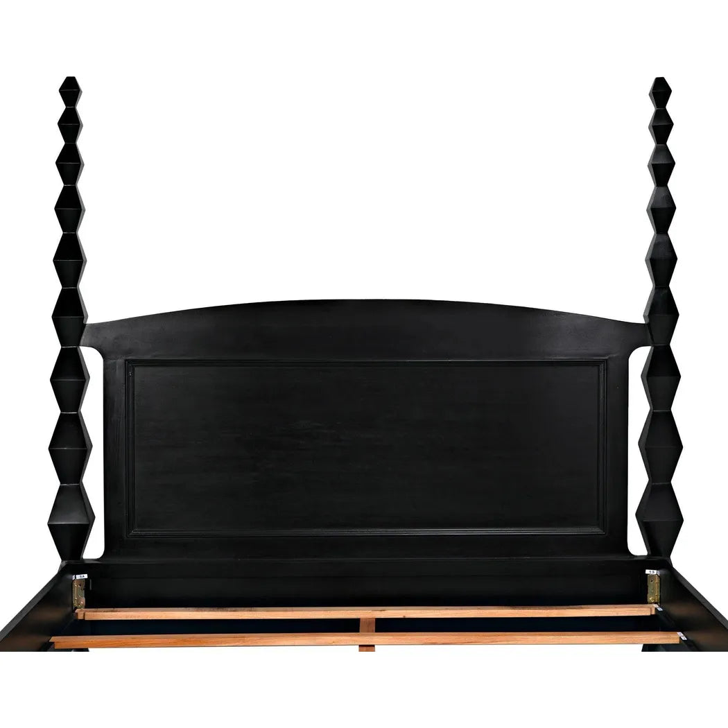 Noir Brancusi Black Wooden Bed Frame