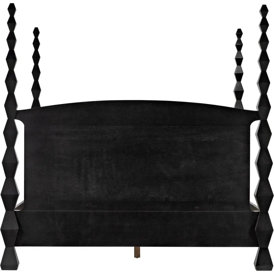 Noir Brancusi Black Wooden Bed Frame