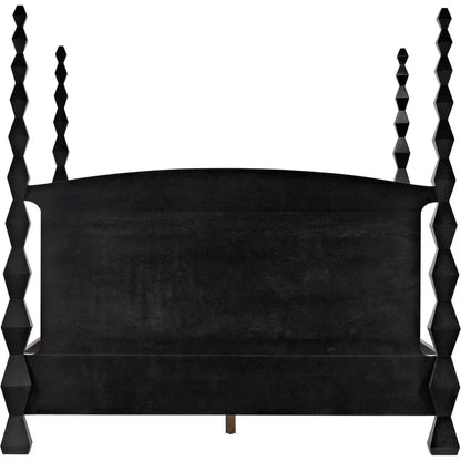 Noir Brancusi Black Wooden Bed Frame