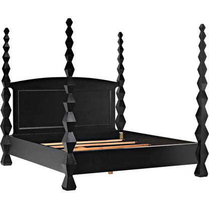 Noir Brancusi Black Wooden Bed Frame