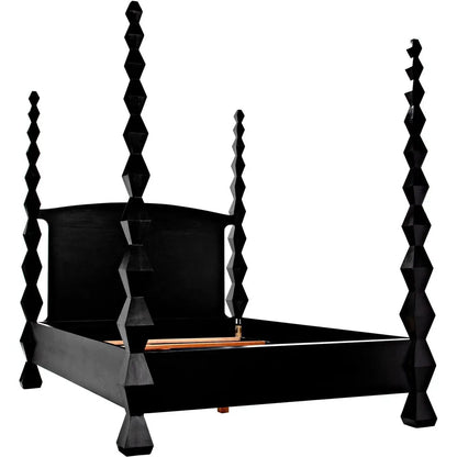 Noir Brancusi Black Wooden Bed Frame
