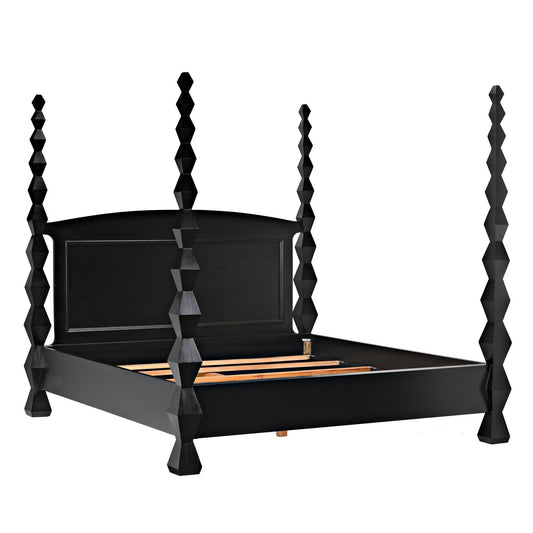 Brancusi Eastern King Bed Frame-Beds-Noir-Sideboards and Things