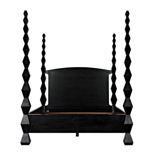 Brancusi Queen Bed Frame Black-Beds-Noir-Sideboards and Things